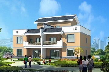 現(xiàn)代雙拼別墅設(shè)計圖，經(jīng)濟(jì)實(shí)用，居住舒適