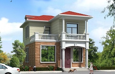 小戶型自建房屋設(shè)計(jì)圖，占地88㎡左右，配色經(jīng)典