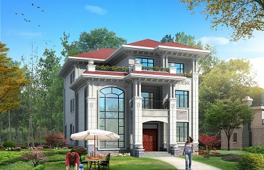 歐式三層自建別墅施工圖，軒鼎原創(chuàng)2019新款，現(xiàn)代感十足