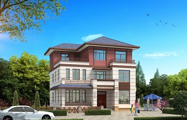 精品中式三層自建別墅設(shè)計圖，復(fù)式客廳，造價30萬左右