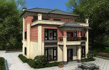 中式三層自建別墅設計圖，農(nóng)村自建三層別墅
