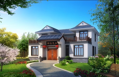 古香古色的中式自建別墅設(shè)計，四合院外加大院設(shè)計，超劃算
