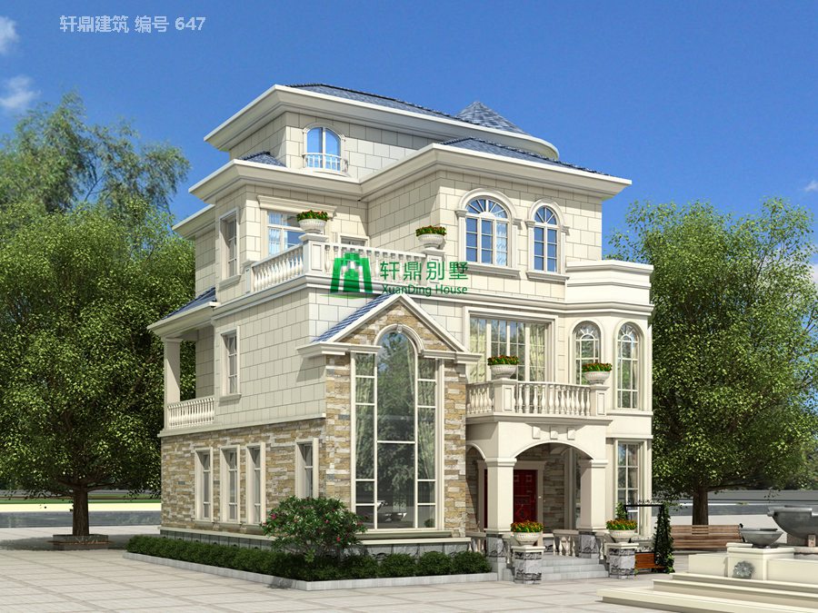 歐式三層半自建別墅設計圖12.jpg