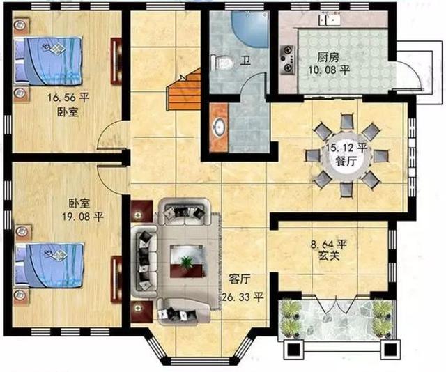 現(xiàn)在很多人都回鄉(xiāng)建別墅了，把整個(gè)村子建造的非常美麗!這款二層別墅設(shè)計(jì)圖值得看看！