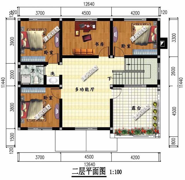 兩棟別墅外觀設(shè)計都非常漂亮，布局也是極盡合理，造價20多萬，建一棟這樣的別墅在老家，真的很有面子。