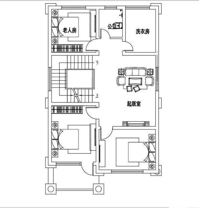宅基地面積有限，但家庭人口眾多。如果你想要更多的房間，最好建三層,這款別墅推薦給您！