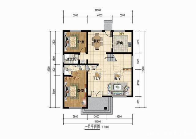 新農(nóng)村二層半別墅設(shè)計(jì)圖，占地面積140平左右，采用的是磚混的結(jié)構(gòu)形式,外觀時(shí)尚漂亮!