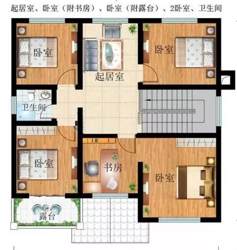 這款別墅根據(jù)農(nóng)村居住習(xí)慣設(shè)有堂屋神位，將品質(zhì)生活與傳統(tǒng)習(xí)俗相結(jié)合，適合廣大地區(qū)建造。