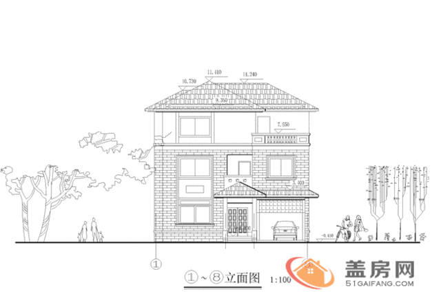 經(jīng)典的120平方米農(nóng)村住宅設(shè)計(jì)，三樓帶車(chē)庫(kù)，僅20萬(wàn)元。