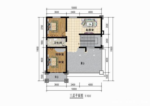 別墅采用的是磚混的結構形式，是一款10米*11.6米的三層小別墅,寬大的落地窗設計，加上窗面的弧形設計，絕對可以吸引眾多眼球!