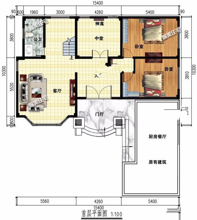 果在老家建一棟三層或者三層以上的別墅，很多人也會(huì)考慮做平屋面，尤其是下面這兩款戶型中屋面的做法廣受歡迎，造價(jià)經(jīng)濟(jì)施工易。