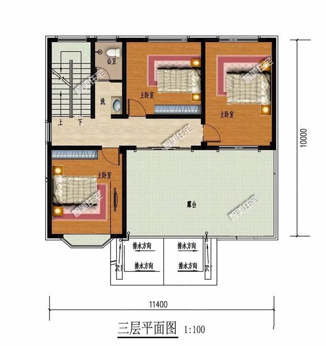 你家的別墅三層帶露臺設(shè)計嗎？既有足夠的晾曬空間，又能按照自己需求搭個玻璃房做花房，想想都很不錯呢！