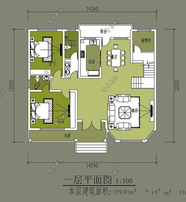 本戶型設(shè)計(jì)漂亮大方，層次分明，不拘一格，外觀大氣上檔次，誰(shuí)入住誰(shuí)知道，你值得擁有!