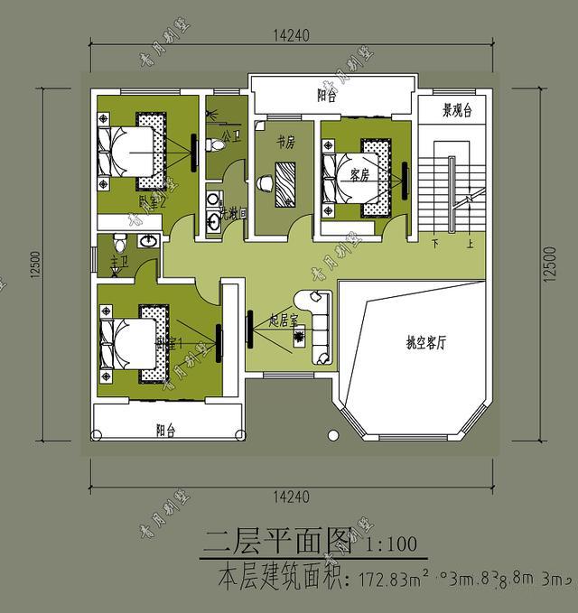 本戶型設(shè)計(jì)漂亮大方，層次分明，不拘一格，外觀大氣上檔次，誰(shuí)入住誰(shuí)知道，你值得擁有!