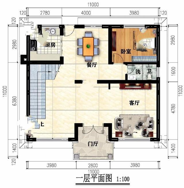兩棟建筑尺寸相同的別墅，1111米，從各個(gè)角度看都是簡歐洲風(fēng)格。有時(shí)候宅基地很大，但我不想建太大的別墅。主要原因是房子越大，成本越高!