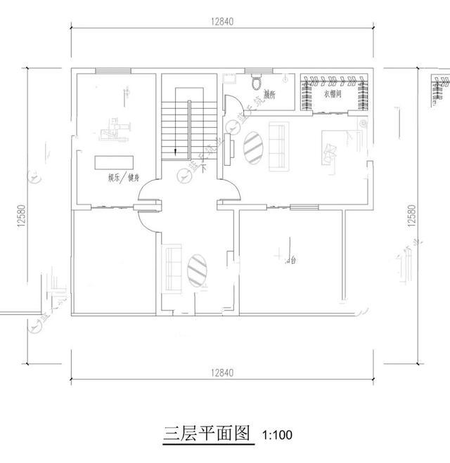 　圖紙推薦：12.8mx12.2m三層新中式圖紙，2020經(jīng)典之作，喜歡來欣賞吧！