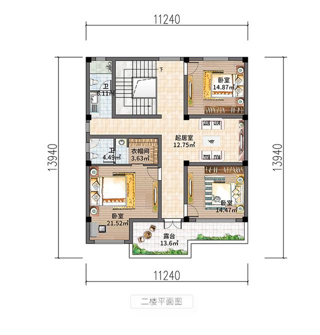 平頂新中式住在，農(nóng)村最靚的二層別墅！