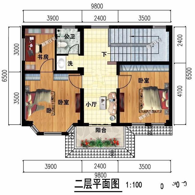 如果我家鄉(xiāng)的宅基地真的很小，那么我只能建一棟小別墅。下面兩棟農(nóng)村2層別墅，寬約9米，有3-4間室內(nèi)臥室。建設(shè)成本非常實(shí)用!