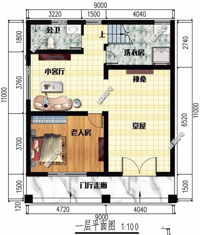 如果我家鄉(xiāng)的宅基地真的很小，那么我只能建一棟小別墅。下面兩棟農(nóng)村2層別墅，寬約9米，有3-4間室內(nèi)臥室。建設(shè)成本非常實(shí)用!