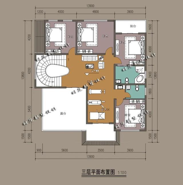設(shè)計(jì)的主體是經(jīng)典的歐式外觀。大理石外墻與藍(lán)色坡屋頂相匹配，給人一種體面的感覺(jué)。增加幾層分散的陽(yáng)臺(tái)和露臺(tái)，產(chǎn)生鋸齒狀的美感。