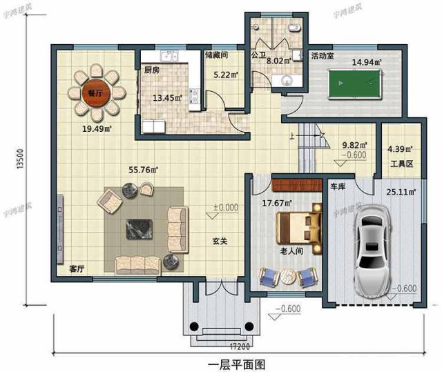 三幅新農(nóng)村自建房屋設(shè)計(jì)圖，一幅在家鄉(xiāng)，不用擔(dān)心相親。