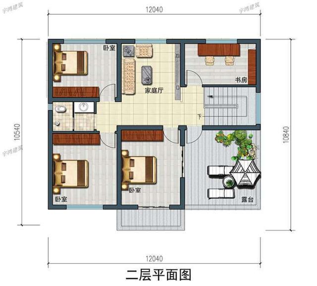 三幅新農(nóng)村自建房屋設(shè)計(jì)圖，一幅在家鄉(xiāng)，不用擔(dān)心相親。