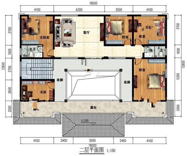 二樓1812.6米的中式庭院是村里最漂亮的建筑，令人羨慕。中國式的兩層復(fù)式住宅那一定是這個村子里最漂亮的房子，你的家人和朋友會羨慕你的家!