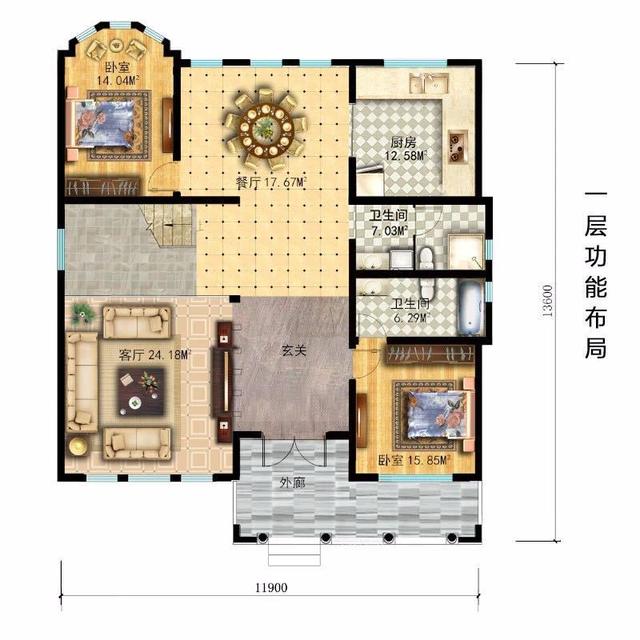 　　輕鋼別墅的平面和效果圖，你喜歡哪個(gè)？