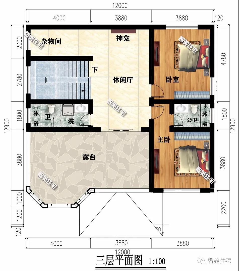 平屋頂農(nóng)村別墅設計