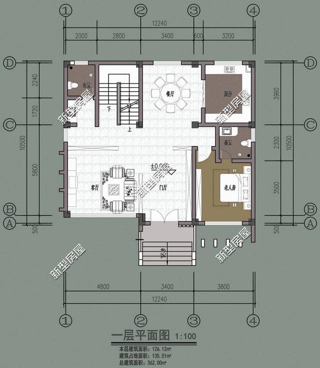 帶陽臺的農(nóng)村建筑設(shè)計圖