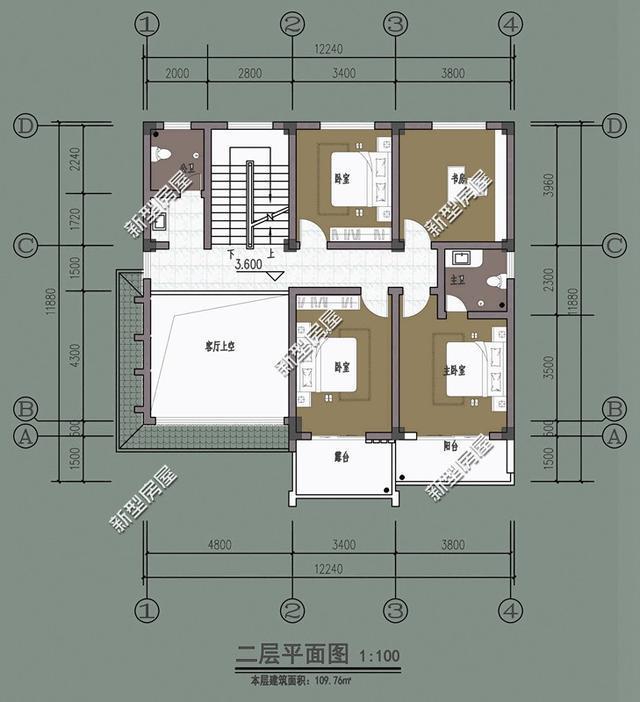 帶陽臺的農(nóng)村建筑設(shè)計圖