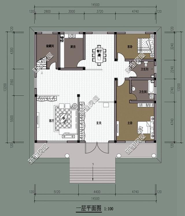 帶陽臺的農(nóng)村建筑設(shè)計圖