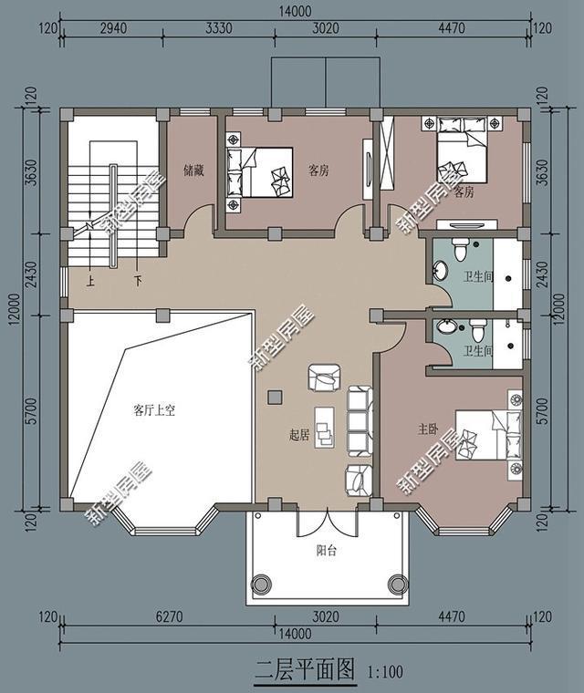 帶陽臺的農(nóng)村建筑設(shè)計圖