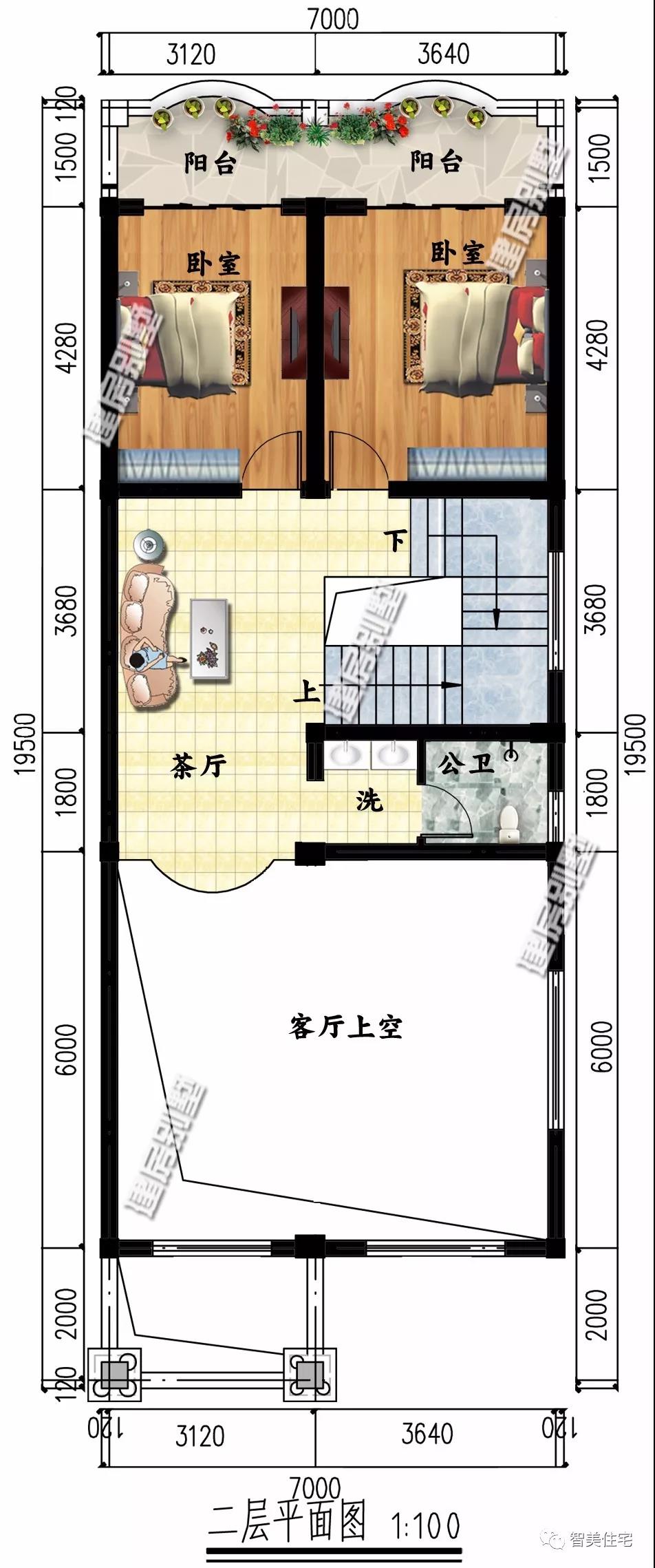 平屋頂設(shè)計(jì)的小戶(hù)型寬敞的別墅