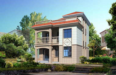 小戶型農(nóng)村三層別墅自建房，面寬僅9米，布局實用 