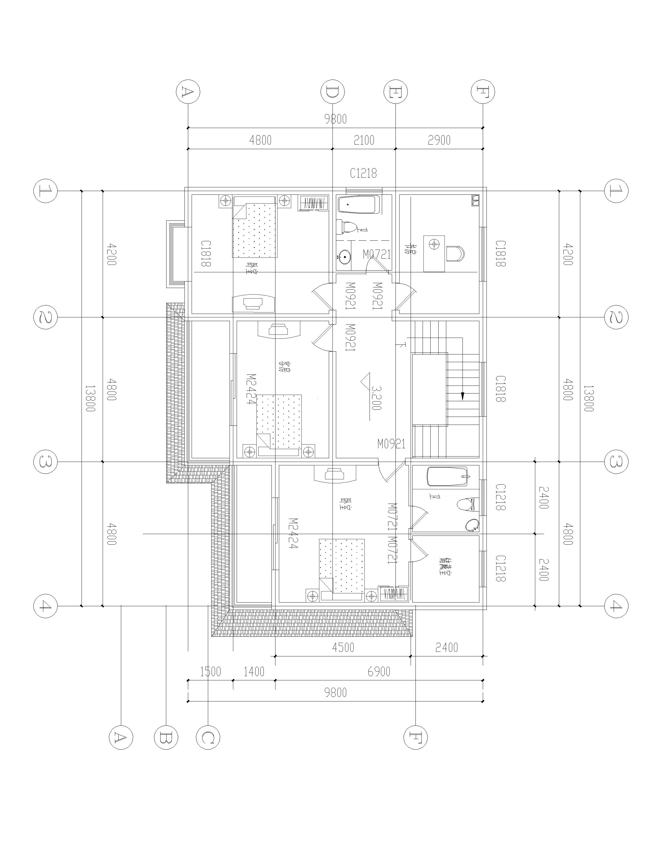 現(xiàn)代鄉(xiāng)村小別墅，建筑面積240㎡，造型簡單，普通施工隊(duì)都能修建