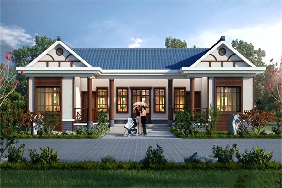 造價(jià)僅15萬的農(nóng)村自建一層別墅，新中式風(fēng)格農(nóng)村自建一層房屋